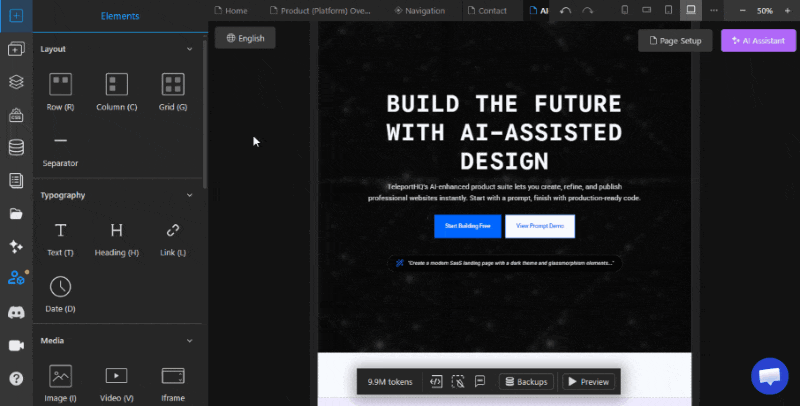Animation of table element support